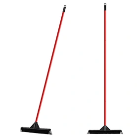 rubber broom and squeegee
